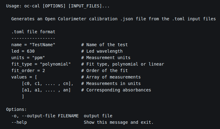 Creating custom calibrations using oc-cal